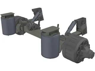 Trailer Axle 3D Model preview