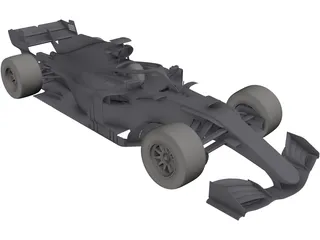 Mercedes Formula One 3D Model preview