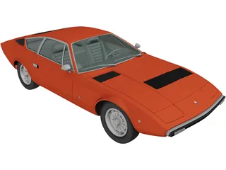 Maserati Khamsin AM120 (1977) 3D Model preview