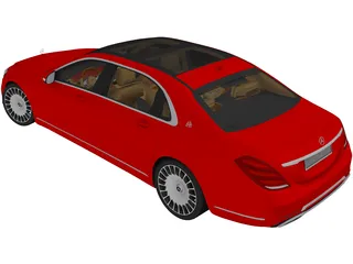 Mercedes-Benz S650 Sedan (2019) 3D Model preview