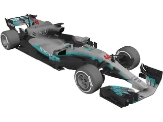 Mercedes-AMG F1 W08 EQ Power 3D Model preview