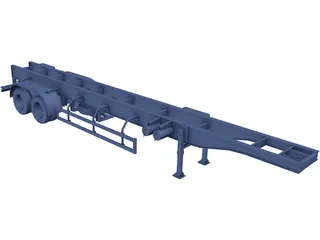 Semi Trailer Crescente 3D Model preview