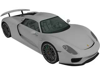 Porsche 918 Spyder (2015) 3D Model preview