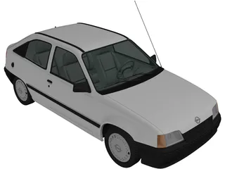 Opel Kadett 3-door (1991) 3D Model preview