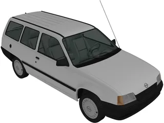 Opel Kadett Caravan (1991) 3D Model preview