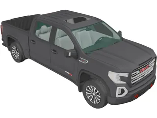GMC Sierra 1500 Crew Cab (2019) 3D Model preview