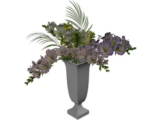 Freesia Flowers 3D Model preview