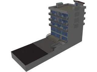Offices and Apartments 5 Story 3D Model preview