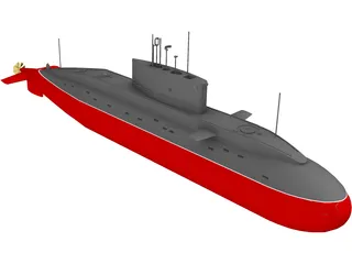 Project 636 Paltus (Kilo Class) 3D Model preview