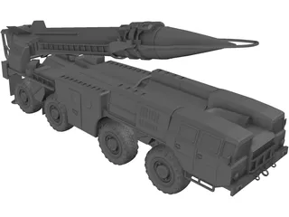 Scud Missile Launcher 3D Model preview
