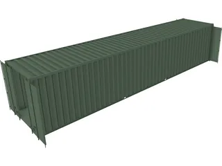 40 inch ISO Shipping Container 3D Model preview