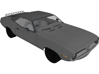 Plymouth Barracuda Cabrio (1970) 3D Model preview