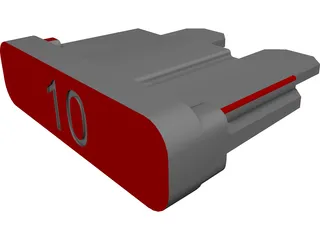 Fuse 10A Maxi 3D Model preview