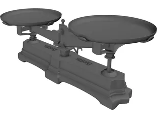 Balance with scales 3D Model preview