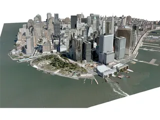 New York City Lower Manhattan 3D Model preview