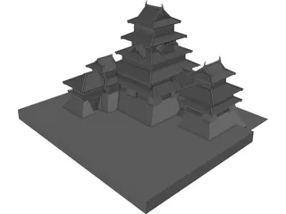 Japan Castle 3D Model preview