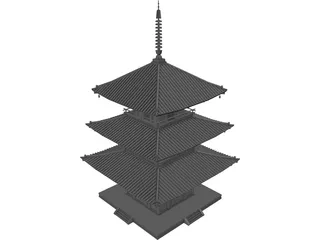 Japanese Tower 3D Model preview