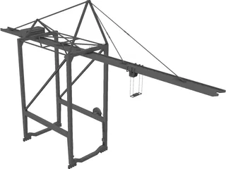 Gantry Crane 3D Model preview