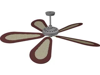 Ceiling Fan Fancy 3D Model preview