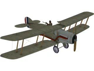 Bristol F2b 3D Model preview