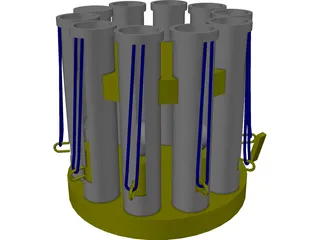 Raquetball Gattling Gun 3D Model preview