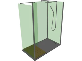 Shower Enclosure 3D Model preview