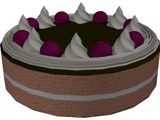 Cake Round 3D Model preview