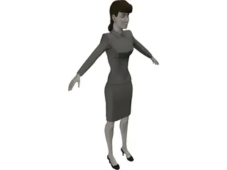 Secretary 3D Model preview