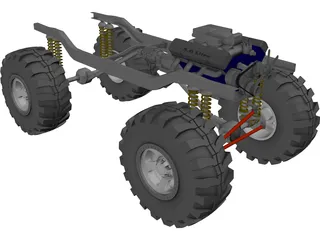 Chassis 4x4 3D Model preview