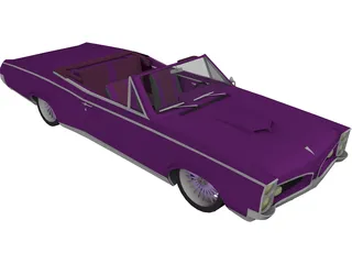 Pontiac GTO Convertible (1967) 3D Model preview