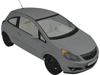 Opel Corsa (2007) 3D Model preview
