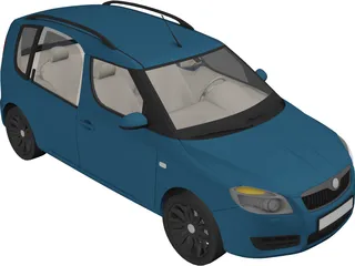 Skoda Roomster 3D Model preview