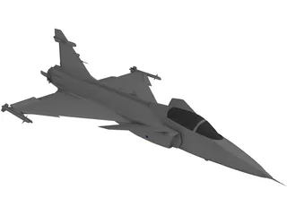 Saab JAS-39C Gripen 3D Model preview