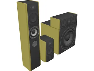 Speakers 3D Model preview