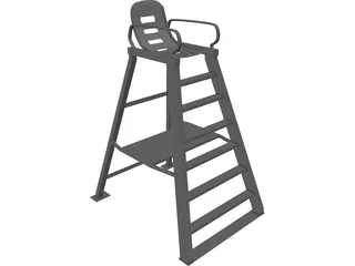 Tennis Chair 3D Model preview