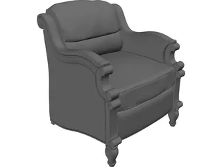 Colonial Chair 3D Model preview