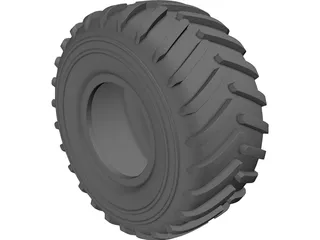 Green Area Tyre 33 inch 3D Model preview