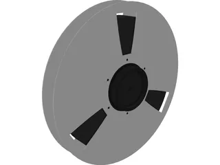 Ampex Tape Reel 3D Model preview