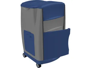 Bedside Cabinet 3D Model preview