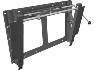LCD TV Wall Stand 3D Model preview