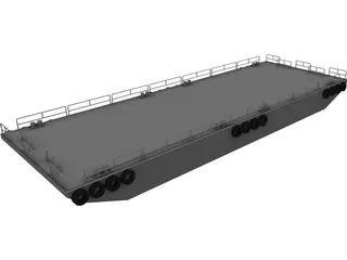 Barge 3D Model preview