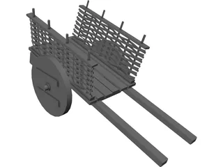 Medieval Cart 3D Model preview