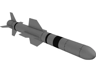 AGM-84A Harpoon 3D Model preview