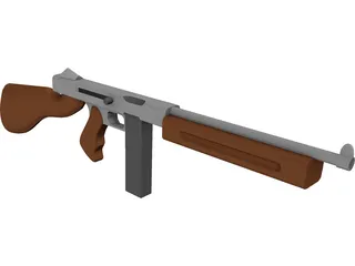 Old School Rifle 3D Model preview