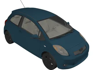 Toyota Yaris 3D Model preview