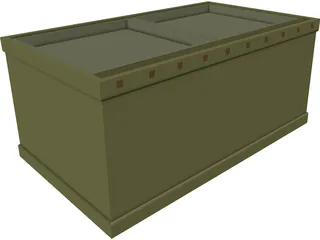 Wooden Chest 3D Model preview