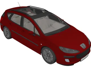 Peugeot 407sw 3D Model preview