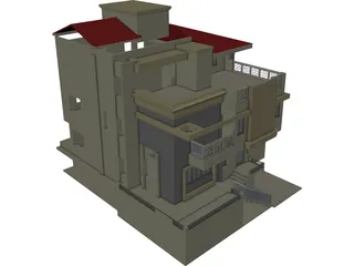 Rural House 3D Model preview