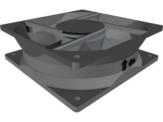 Axial Fan 3D Model preview