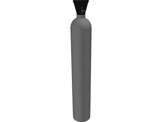 Gas Cylinder 3D Model preview